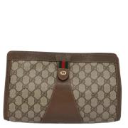 Gucci Vintage Pre-owned Canvas kuvertvskor Beige, Dam