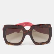 Gucci Vintage Pre-owned Acetat solglasgon Brown, Dam