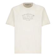 Golden Goose Vit bomulls-T-shirt med logotyp White, Herr