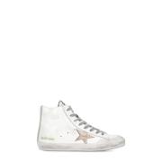 Golden Goose Vita Läderhöga Sneakers White, Dam