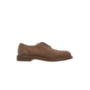 Brunello Cucinelli Brun Mocka Derby Platta Skor Brown, Herr