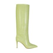 Paris Texas Lime Croco Läder Stiletto 85 Stövlar Green, Dam