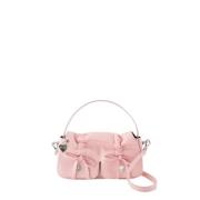 Acne Studios Rosa läder Crossbody väska med flera fickor Pink, Dam