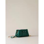 Borbonese Elegant Pochette med Mjuka Veck Green, Dam