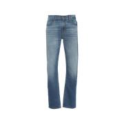 7 For All Mankind Blå Straight Fit Jeans Blue, Herr