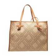 Gianni Chiarini Beige Läder Shopper Handväska Beige, Dam