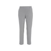 Ottod'Ame Grå Chino Byxor Elastisk Midja Stilfull Gray, Dam