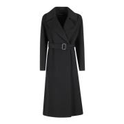 Max Mara Weekend Svart Ull Wrap Kappa Black, Dam