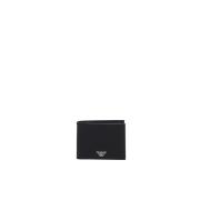 Emporio Armani Svart Logotyp Bifold Plånbok Black, Herr