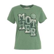 Mother Grön Blommig Crew Neck T-shirt Green, Dam