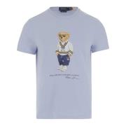 Polo Ralph Lauren Bomull Polo Bear T-shirt Ljusblå Blue, Herr