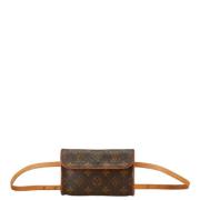 Louis Vuitton Vintage Pre-owned Canvas crossbodyvskor Brown, Dam