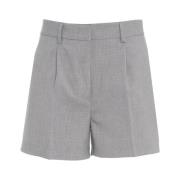 Ottod'Ame Grå Plisserad Bermuda Shorts Gray, Dam