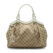 Gucci Vintage Pre-owned Canvas handvskor Beige, Dam