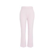 Elisabetta Franchi Rose Cropped Crêpe Byxor Pink, Dam