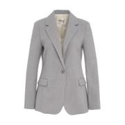 Ottod'Ame Grå Enkelknäppt Blazer Elegant Stil Gray, Dam