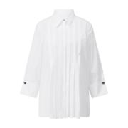 Marc Cain Veckad Oversized Skjorta White, Dam