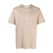 Msgm Neutral T-shirt Beige, Herr