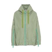 Khrisjoy Grön Windbreaker Jacka med Huva Green, Dam