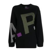 A.p.c. Svart Pullover Tröja Black, Dam