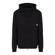 Emporio Armani EA7 Svart Sweatshirt med Baktryck Black, Herr