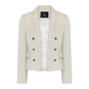 Bruuns Bazaar Elegant Eucalyptus Blazer med ficklock Beige, Dam