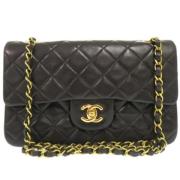 Chanel Vintage Pre-owned Tyg axelremsvskor Black, Dam