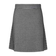 Hugo Boss Elegant Houndstooth A-Linje Kjol Black, Dam