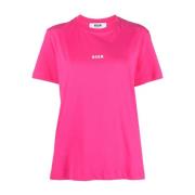 Msgm Rosa & Lila Bomull T-Shirt Pink, Dam