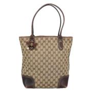 Gucci Vintage Pre-owned Canvas gucci-vskor Beige, Dam