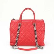 Chanel Vintage Pre-owned Laeder chanel-vskor Red, Dam