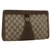 Gucci Vintage Pre-owned Laeder kuvertvskor Beige, Dam