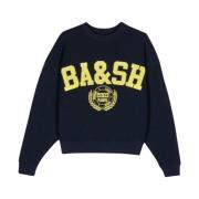 Ba&Sh Cropped Sweatshirt Benjamin Style Blue, Dam