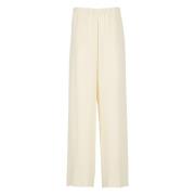 Fabiana Filippi Ivory Viskosblandning Elastiska Midjbyxor Beige, Dam