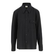 Khaite Svart Yatty Top Skjorta Black, Dam