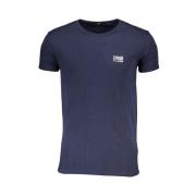 Cavalli Class Blå Bomull Tryckt Logotyp T-shirt Blue, Herr