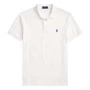 Polo Ralph Lauren Stretch Bomull Mesh Slim Fit Polo White, Herr