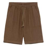 Fedeli Linneshorts med dragsko Brown, Herr