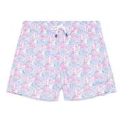 Fedeli Polyester Badshorts med Elastiskt Bälte Blue, Herr