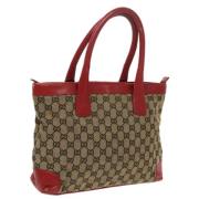 Gucci Vintage Pre-owned Canvas handvskor Beige, Dam