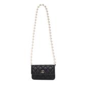 Chanel Vintage Pre-owned Laeder crossbodyvskor Black, Dam