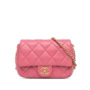 Chanel Vintage Pre-owned Laeder axelremsvskor Pink, Dam