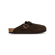 Birkenstock Moccaskor i mockasudd, mjuk fotbädd Brown, Dam