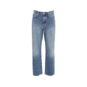 Won Hundred Blå Straight Fit Jeans Blue, Dam