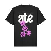 Arte Antwerp Blommor Bak T-shirt, Svart, 100% Bomull Black, Herr