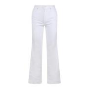 7 For All Mankind Modern Dojo Flared Jeans White, Dam