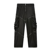 Off White Svarta Slim Fit Byxor Black, Herr