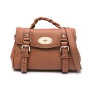 Mulberry Brun läder axelväska hamrad textur Brown, Dam