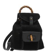 Gucci Vintage Pre-owned Mocka ryggsckar Black, Dam