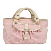 Celine Vintage Pre-owned Canvas handvskor Pink, Dam